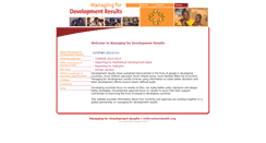 Desktop Screenshot of managingfordevelopmentresults.org